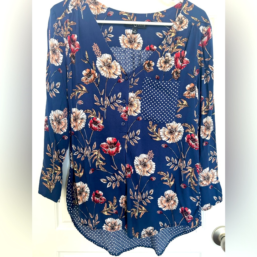 3/$13 deal 1/4 sleeve Fred David Medium blouse